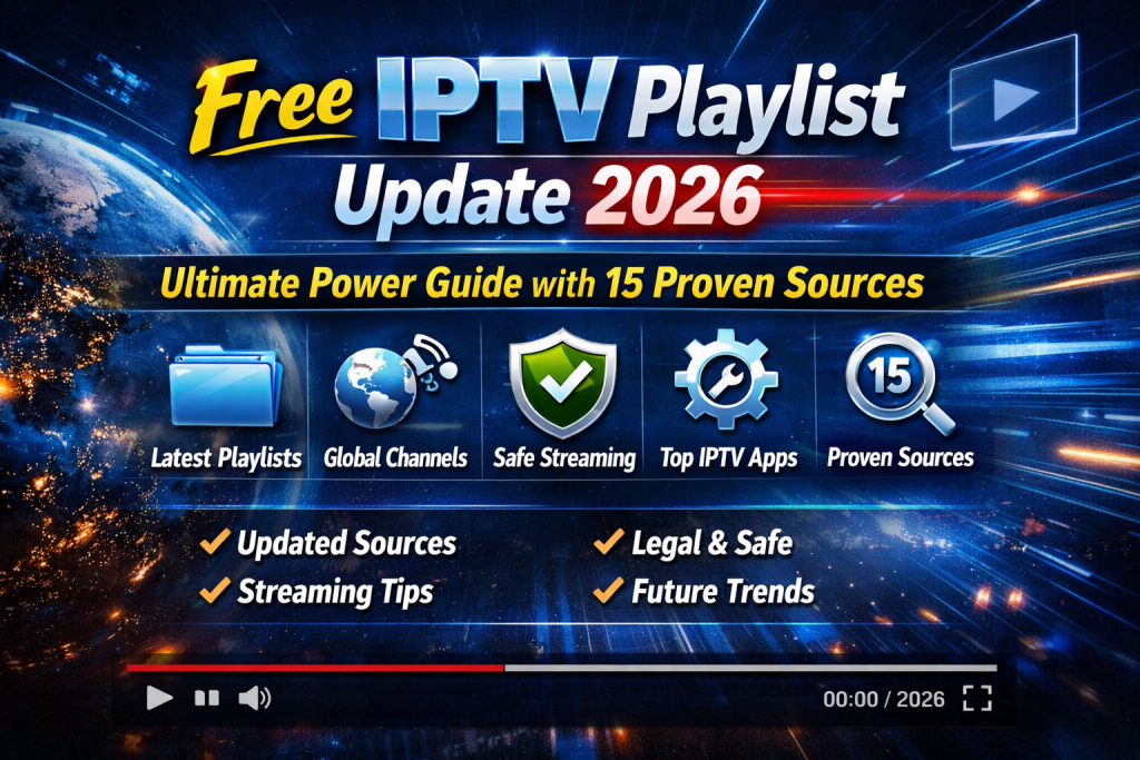 Free IPTV playlist update 2026